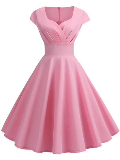 EJVS™ Retro Party Office Midi Dress
