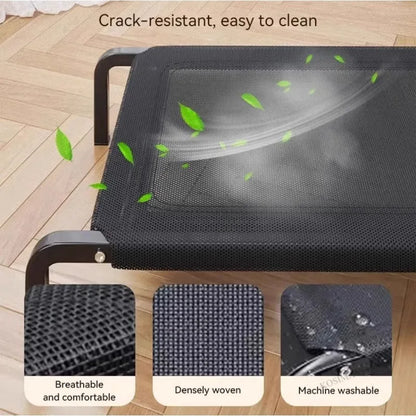 EJVS™  Breathable Dog Bed Summer Camping Cot for Large Dogs Elevated Pet Sleeping Kennel with Removable Washable Sofa Cushion Mat