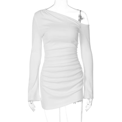 EJVS™ Dulzura Inclined Shoulder Mini Dress