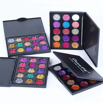 EJVS™ 15 Colors Glitter Eyeshadow Tray