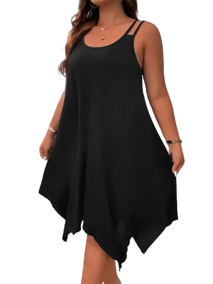 EJVS™  Asymmetrical Hem Midi Holiday Sundress