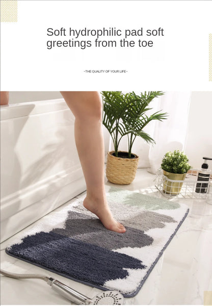 EJVS™ Bath Mat Anti Slip Absorbent Bathroom Carpet Strong Water Absorptionion