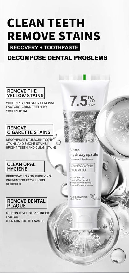 EJVS™  7.5% Hydroxyapatite Probiotic Teeth Whitening Toothpaste Enamel Oral Cavity Repair