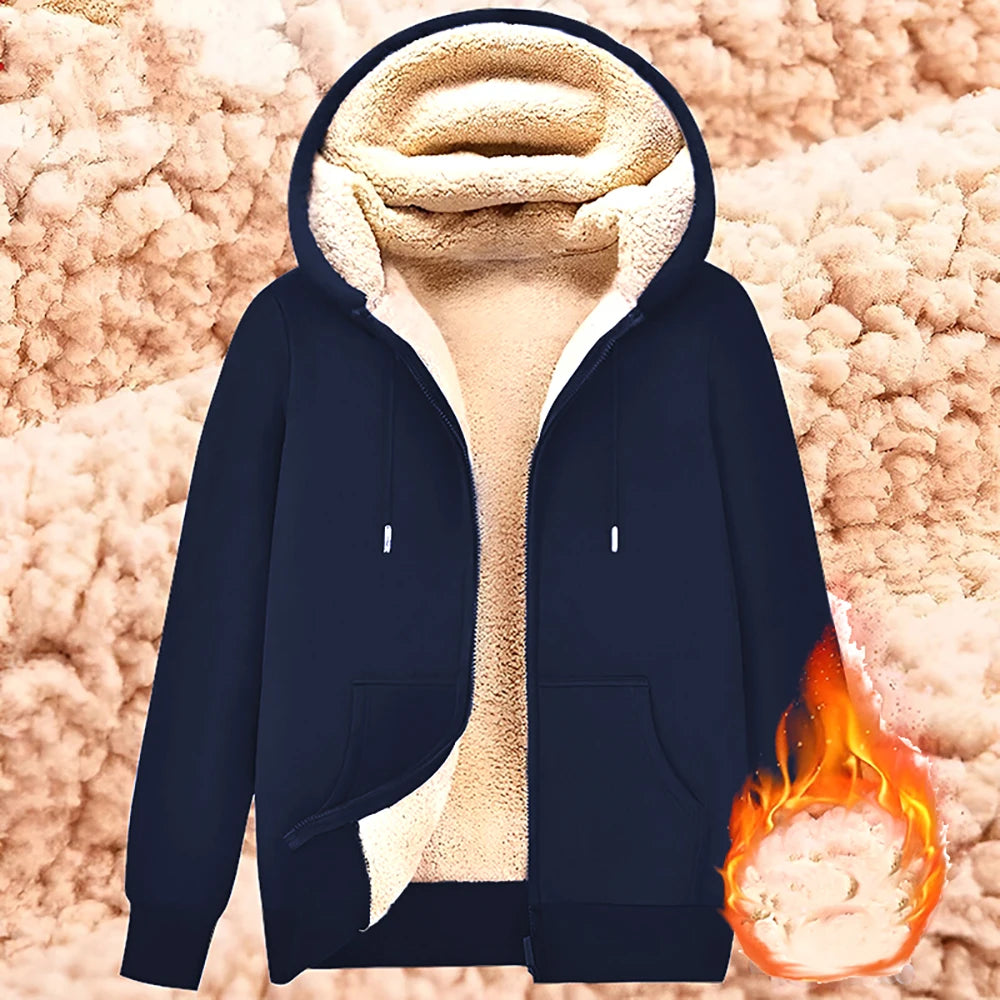 EJVS™  Trendy Warm Zipper Lamb Wool Jacket