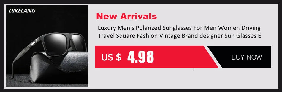 EJVS™  Fashion Square Vintage Polarized Sunglasses Men Women Retro Driving Fishing Luxury Brand Designer Sun Glasses UV400 Eyewear