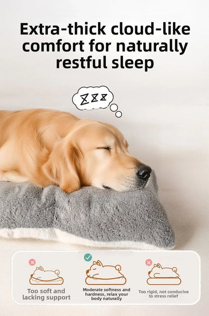 EJVS™  Dog Bed Mat Large Size Sleeping Pad for Winter Use Keep Warm Double-sided Use Golden Retriever Stress-relieving Sleeping Pad