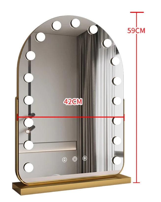 EJVS™ Arched LED Makeup Mirror – 10x Magnification