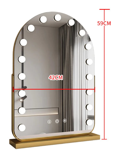EJVS™ Arched LED Makeup Mirror – 10x Magnification