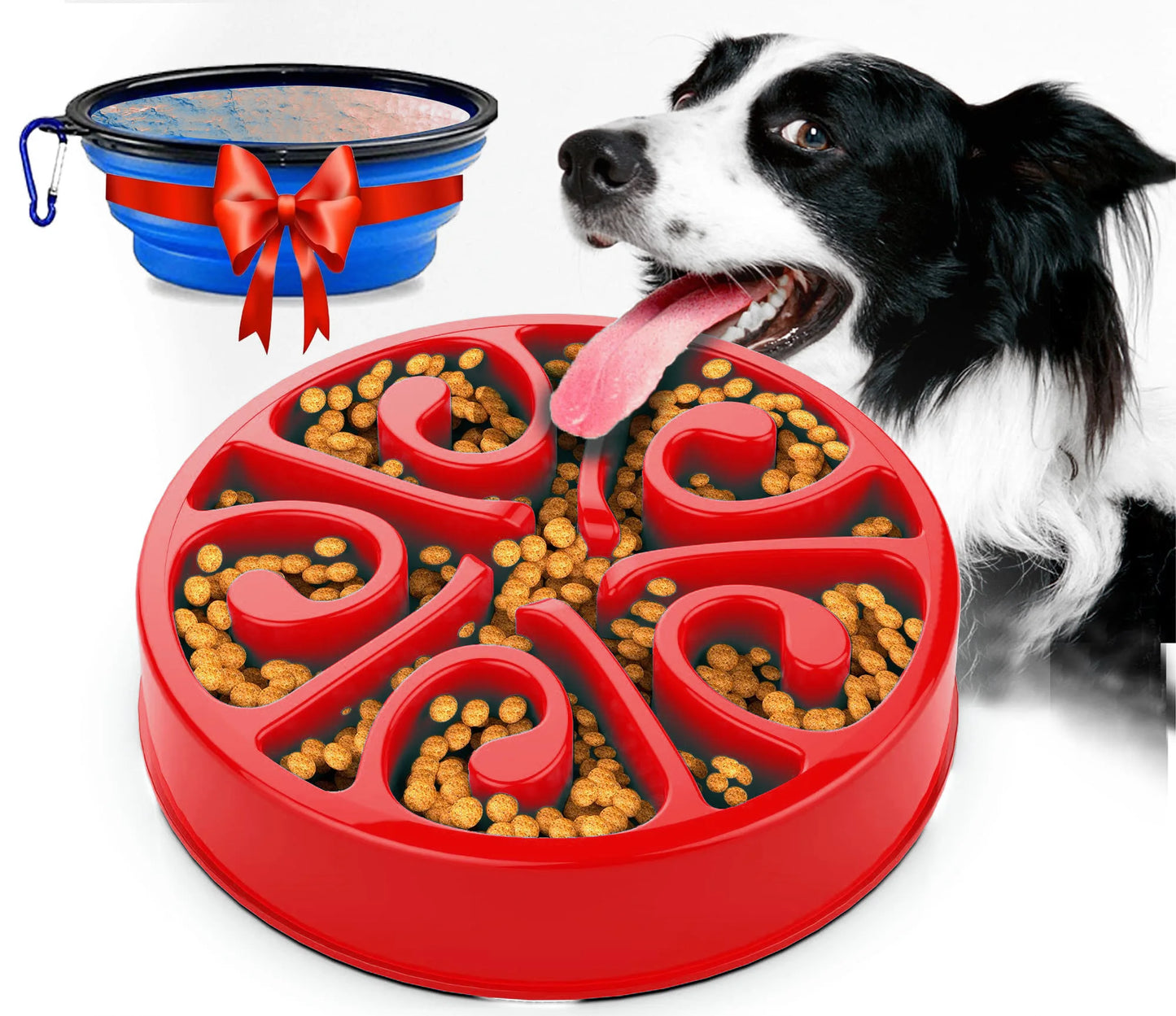 EJVS™  Pet Non Slip Anti-Gulping Slower Food Feeding Dishes