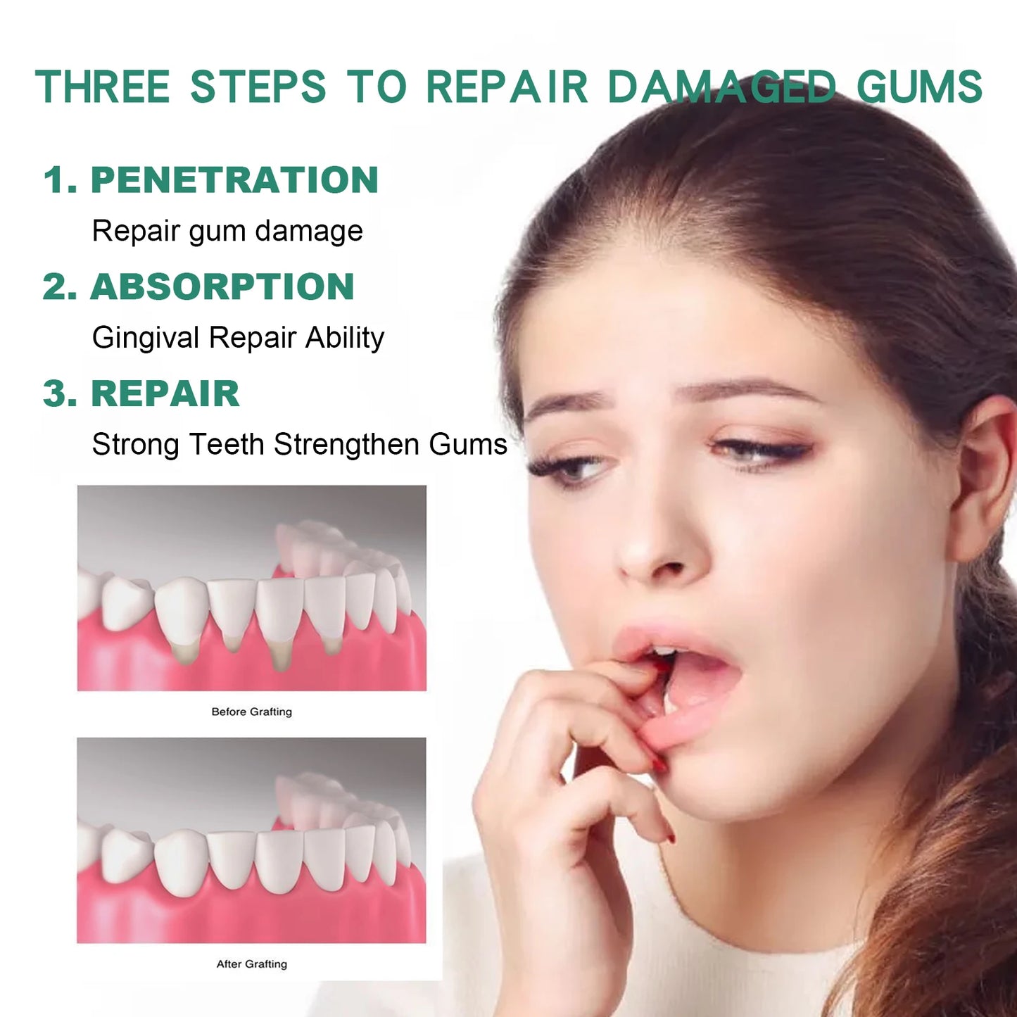 EJVS™  Gum Repair Drops Relieve Receding Gingival Gum - Oral Periodontal Hygiene
