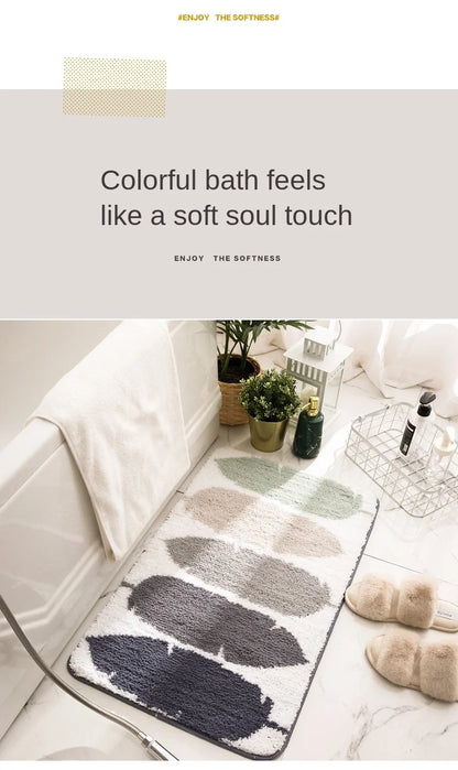 EJVS™ Bath Mat Anti Slip Absorbent Bathroom Carpet Strong Water Absorptionion