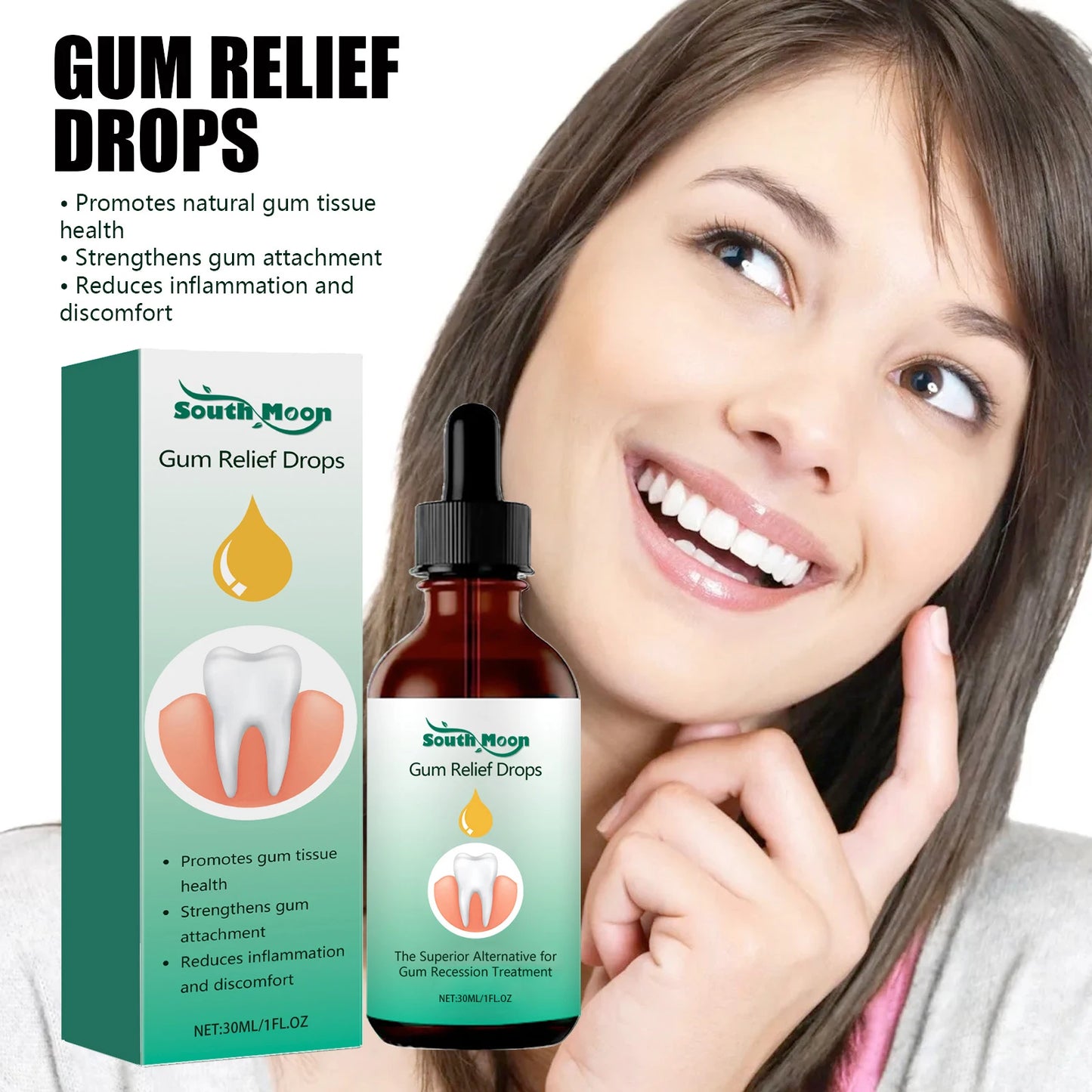 EJVS™  Gum Repair Drops Relieve Receding Gingival Gum - Oral Periodontal Hygiene