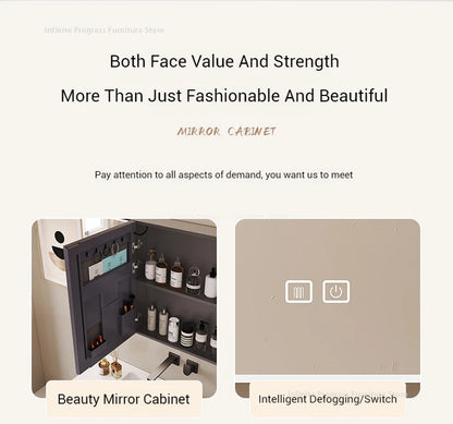 EJVS™ Arc Smart Bathroom Mirror Cabinet