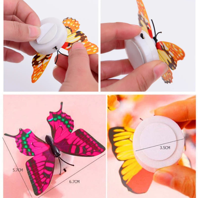 EJVS™ 3D Butterfly Night Light Wall Stickers