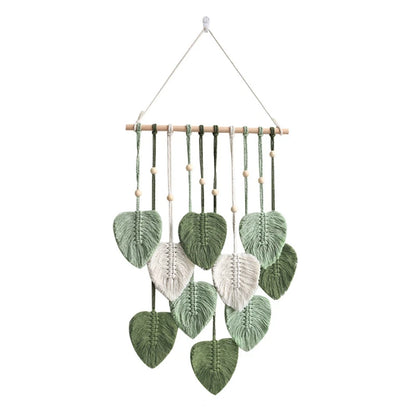 EJVS™ Leaf Macrame Wall Hanging Boho Woven