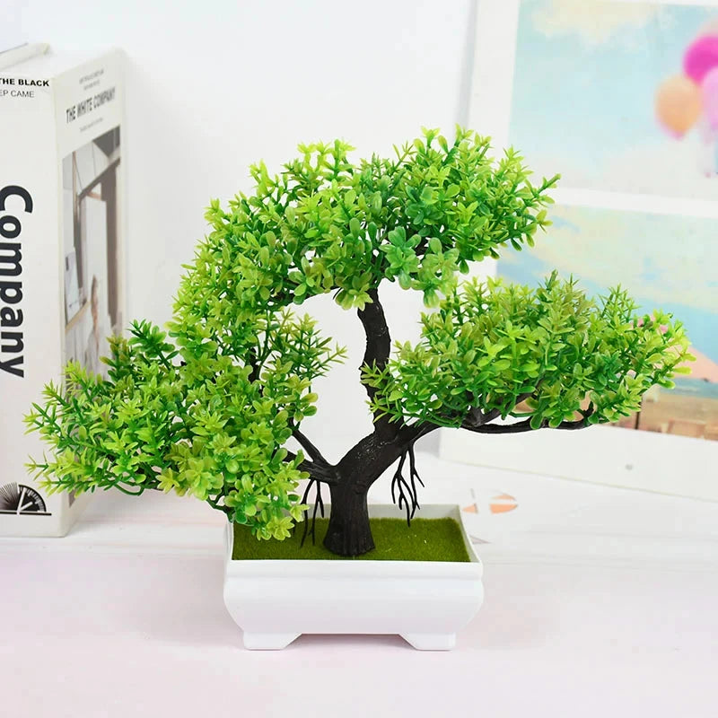 EJVS™ Artificial Bonsai Plant – Small Potted Tree