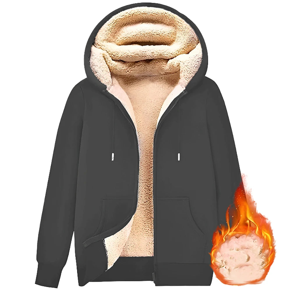 EJVS™  Trendy Warm Zipper Lamb Wool Jacket