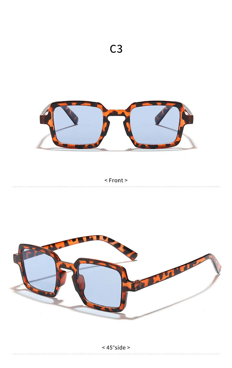 EJVS™  Vintage Square Sunglasses For Women Men Rectangle Sun Glasses Female Oval Eyewear Sunglasses for Male Female Eyeglasses