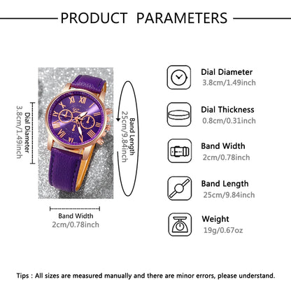 EJVS™  Women Quartz Watch + Bracelet Set for Birthdays & Mother's Day