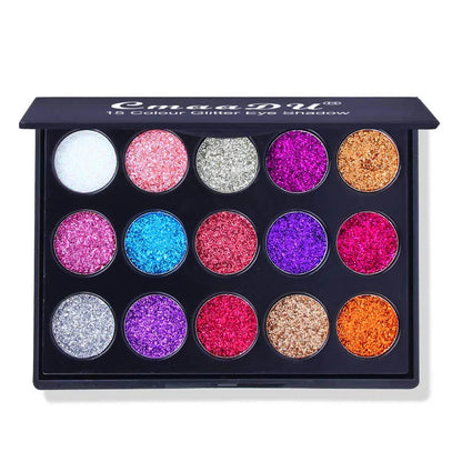 EJVS™ 15 Colors Glitter Eyeshadow Tray