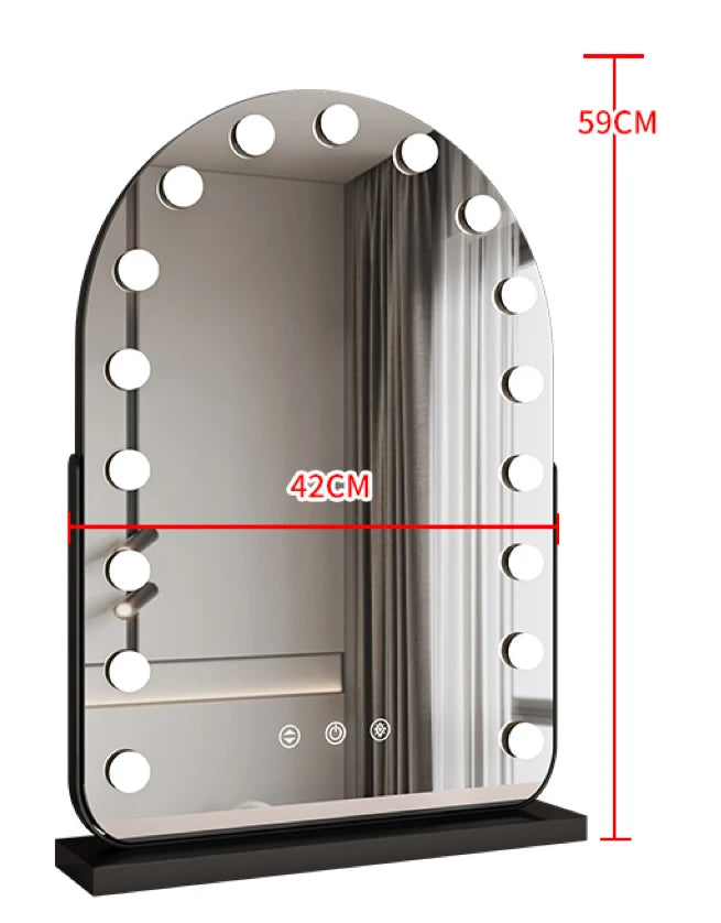 EJVS™ Arched LED Makeup Mirror – 10x Magnification