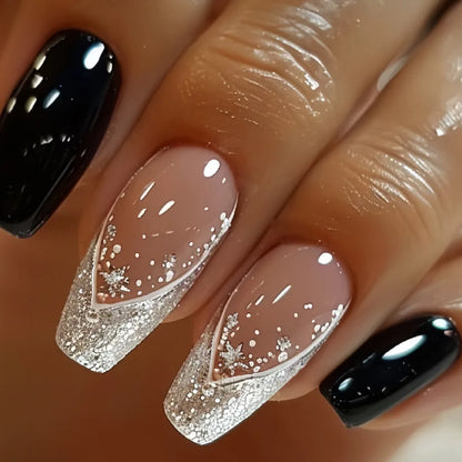 EJVS™  24Pcs Shimmery Manicure Tips