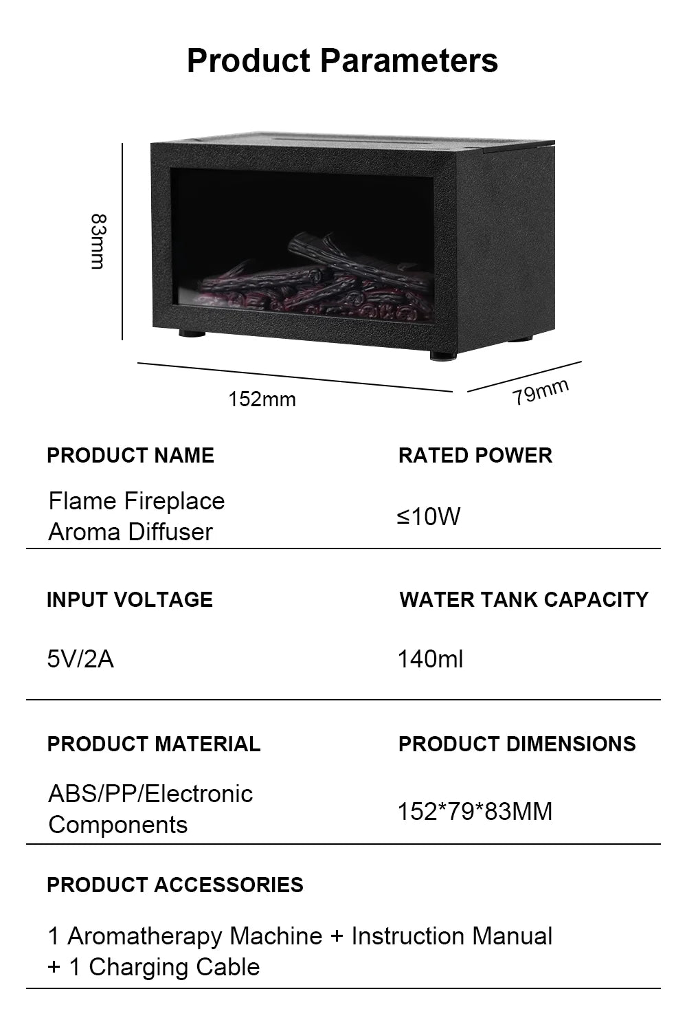 EJVS™ Flame Aroma Humidifier Essential Oil