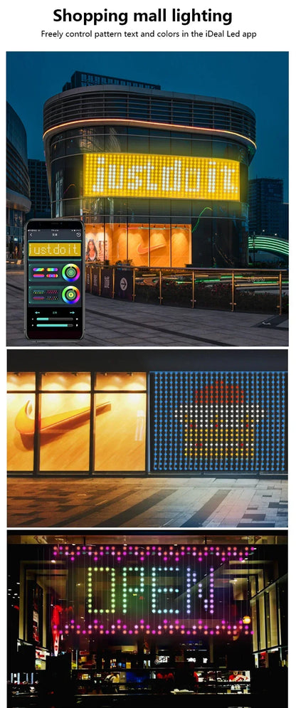 EJVS™  Dynamic DIY Bedroom Window Lights Decor APP Remote Control Music Sync