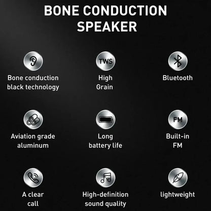 EJVS™  Bone Conduction Speaker Wireless Bluetooth - With Call FM Radio