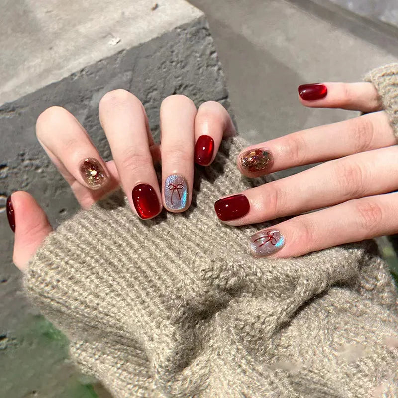 EJVS™  24Pcs Shimmery Manicure Tips