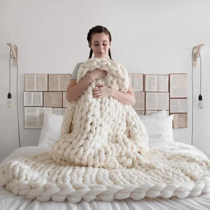 EJVS™ Handmade Chunky Knit Weighted Blanket