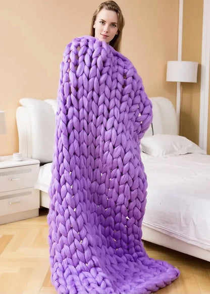 EJVS™ Handmade Chunky Knit Weighted Blanket