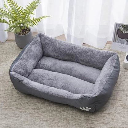 EJVS™  Black Dog Bed Plush Sleeping Bed for Large, Medium and Small Dogs, Non-Slip and Bite-Resistant Pet Sleeping Mat